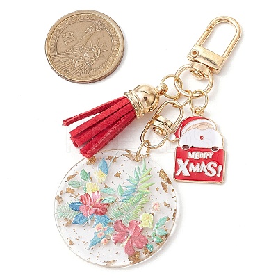 4Pcs 4 Styles Christmas Transparent Epoxy Resin Pendant Decoration KEYC-JKC00936-1