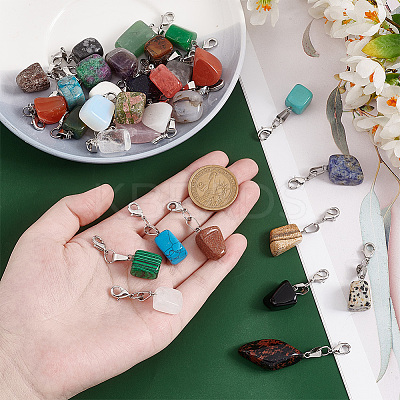 Gemstone Nuggets Pendant Decoration HJEW-AB00382-1
