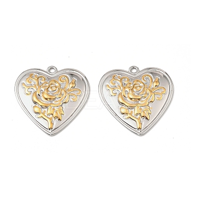 304 Stainless Steel Pendants STAS-T068-58GP-1