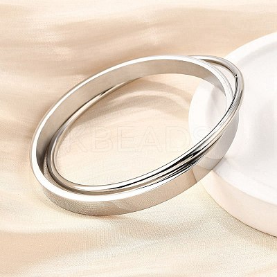 304 Stainless Steel Bangles BJEW-V004-01P-1