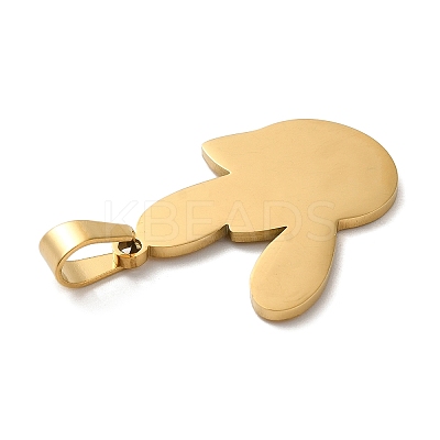 Ion Plating(IP) 304 Stainless Steel Pendants STAS-C079-07G-1