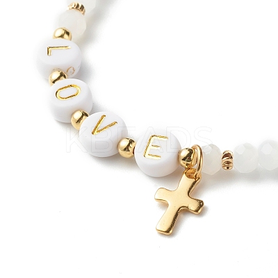 Glass Beads Stretch Bracelets BJEW-JB06577-02-1