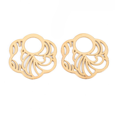 304 Stainless Steel Filigree Joiners Links STAS-S116-182G-1
