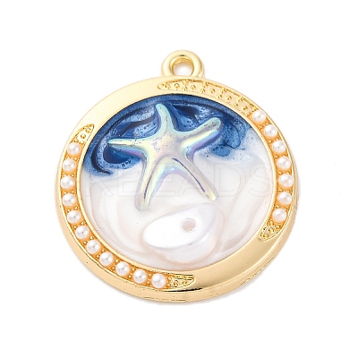 Alloy Enamel Pendants FIND-M060-13G-1