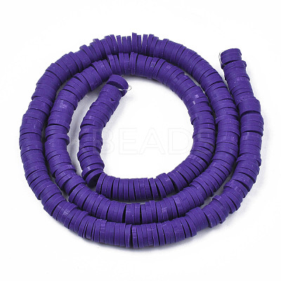 Handmade Polymer Clay Beads Strands CLAY-R089-6mm-011-1