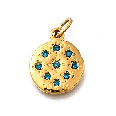 304 Stainless Steel Rhinestone Pendants STAS-R159-54G-02-1