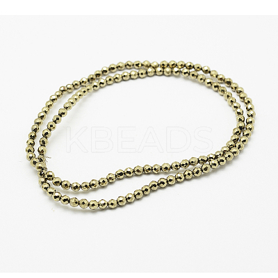Round Non-magnetic Synthetic Hematite Beads Strands X-G-D617-2mm-27-1