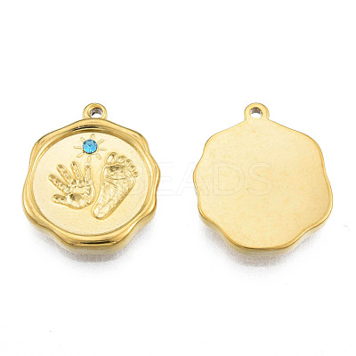 304 Stainless Steel Pendants STAS-N098-159LG-1
