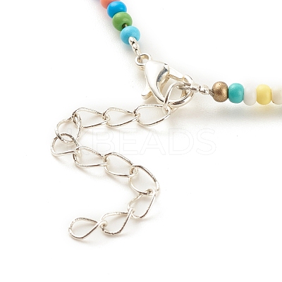 Glass Seed Beaded Necklace NJEW-JN03825-01-1