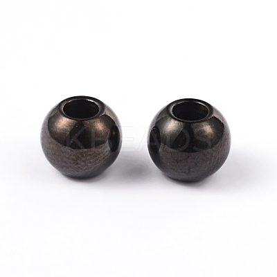 Round 304 Stainless Steel Beads STAS-L176-10-1