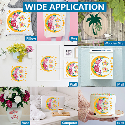 1 Set PET Hollow Out Drawing Painting Stencils DIY-MA0004-98-1
