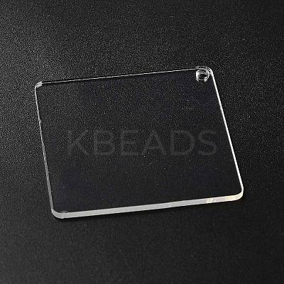 Transparent Acrylic Blank Pendants TACR-Z003-01B-1