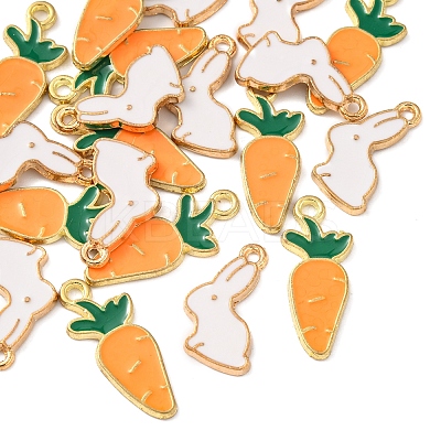 20Pcs 2 Style Alloy Enamel Pendants ENAM-YW0002-13-1