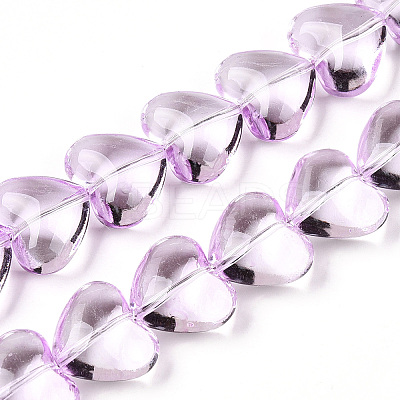 Transparency Glass Beads Strands GLAA-T023-13G-1
