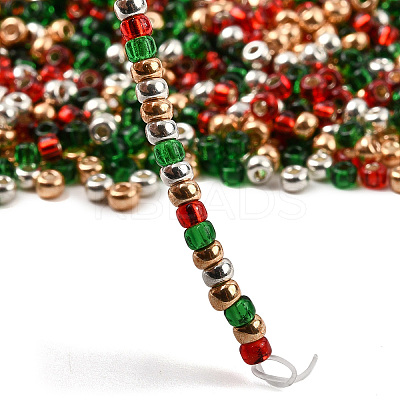 4 Colors 8/0 Christmas MIYUKI Round Rocailles Seed Beads SEED-X0058-16-1