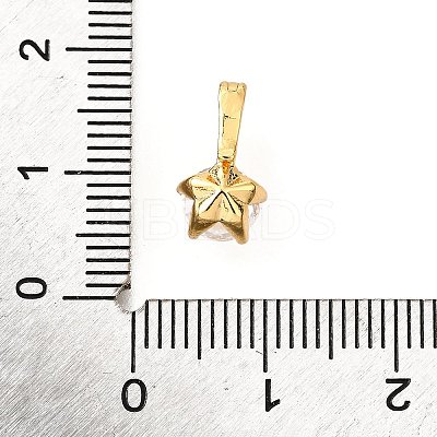 Brass Micro Pave Cubic Zirconia Charms KK-D356-05A-G-1