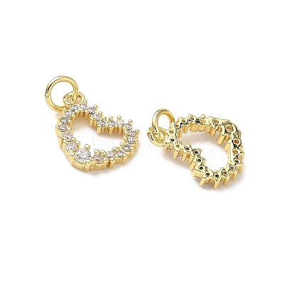 Brass Micro Pave Cubic Zirconia Pendants KK-I379-15G-03-1