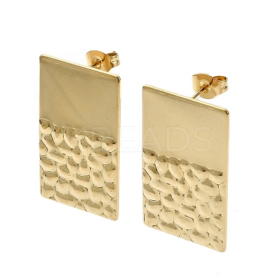 Ion Plating(IP) 201 Stainless Steel Stud Earrings EJEW-K270-30G-1