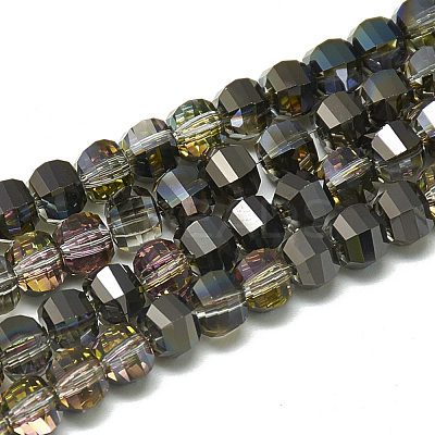 Electroplate Glass Beads Strands EGLA-Q094-A18-1