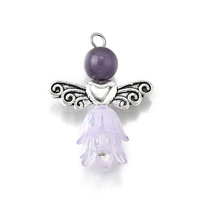 Cat Eye Beads Pendants PALLOY-TA00276-1