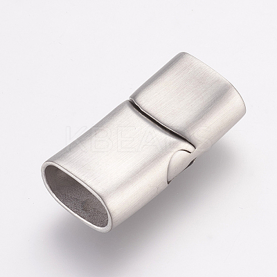 Tarnish Resistant 304 Stainless Steel Magnetic Clasps with Glue-in Ends LS-STAS-K145-25P-1