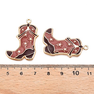 Rack Plating Alloy Enamel Pendants ENAM-N056-384KCG-02-1