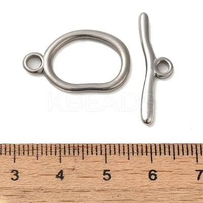 Non-Tarnish 304 Stainless Steel Toggle Clasps STAS-Q324-09P-1
