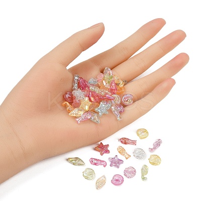 250Pcs 50g Transparent Acrylic Beads TACR-FP0001-05-1