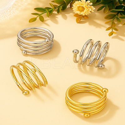 4Pcs 2 Colors Iron Napkin Rings AJEW-LP0002-74-1