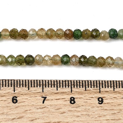 Natural Green Tourmaline Beads Strands G-G294-C01-4x3mm-1
