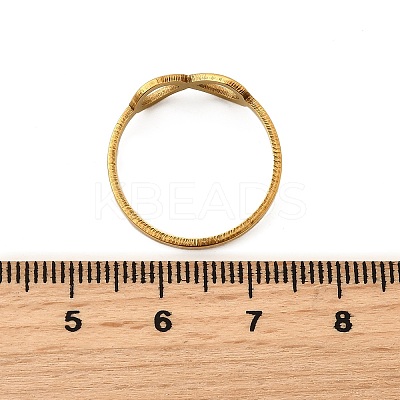 Ion Plating(IP) 201 Stainless Steel Infinity Finger Ring for Women RJEW-G266-24G-1