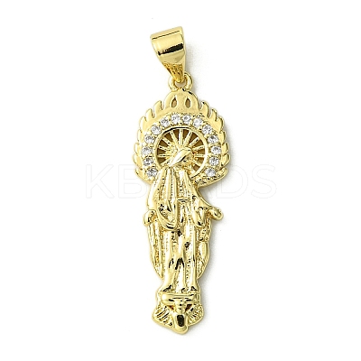 Brass Micro Pave Cubic Zirconia Pendants KK-H472-43G-02-1