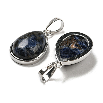 Natural Obsidian Pendants G-I358-B22-1