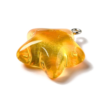 Marine Series Transparent Resin Pendants RESI-E031-02P-05-1