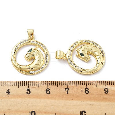 Brass Micro Pave Cubic Zirconia Pendants KK-Z098-01G-01-1