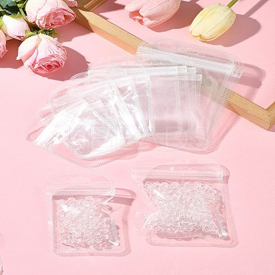 40Pcs 4 Styles Transparent Plastic Resealable Packaging Bags OPP-FS0001-10-1