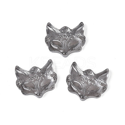 Electroplate Transparent Glass Connector Charms EGLA-N053-02A-1