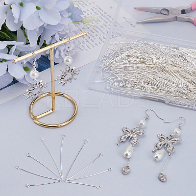 600Pcs 3 Styles Brass Eye Pin KK-SP0001-75S-1