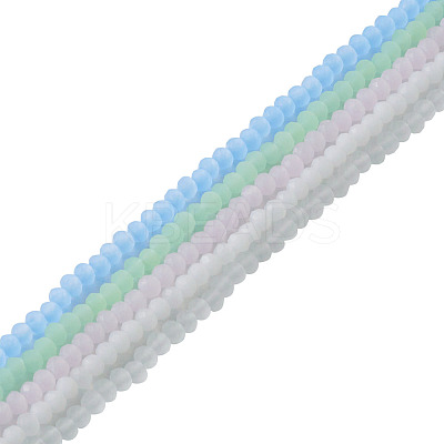 5 Strand 5 Colors Imitation Jade Glass Beads Strands EGLA-TA0001-51-1