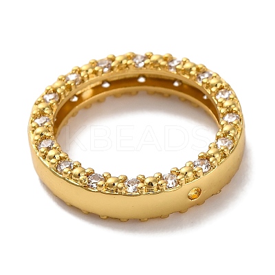 Rack Plating Brass with Cubic Zirconia Bead Frame KK-S406-09B-G-1