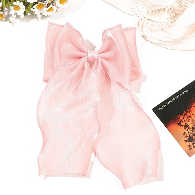 Cloth Long Bowknot Hair Barrettes PW-WG6129B-05-1