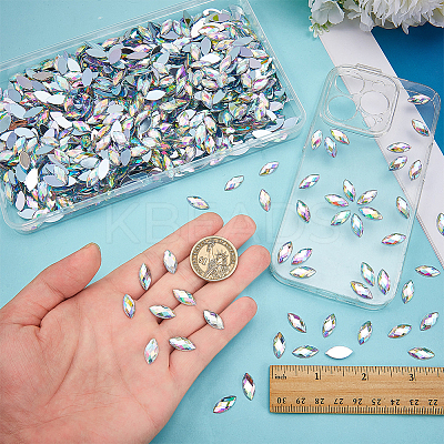 800Pcs Imitation Taiwan Acrylic Rhinestone Cabochons GACR-FG0001-14-1