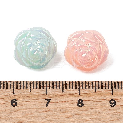 UV Plating Opaque Acrylic Beads OACR-G058-17A-1