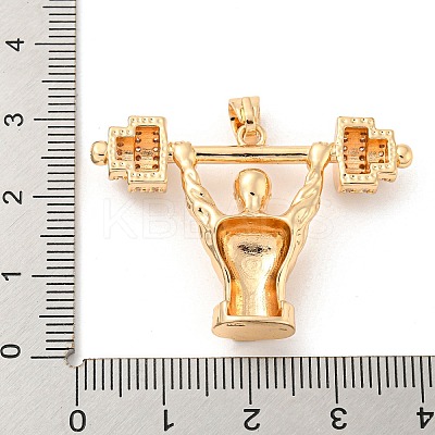 Brass Micro Pave Cubic Zirconia Pendants KK-P250-11G-1
