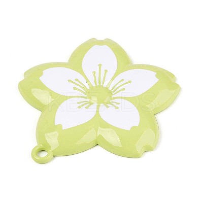 Spray Painted Alloy Big Pendants PALLOY-T092-81D-1
