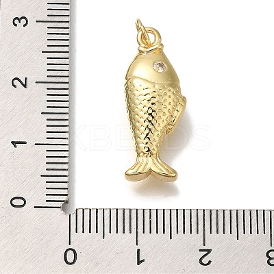 Rack Plating Brass Micro Pave Cubic Zirconia Pendants KK-I720-66G-1