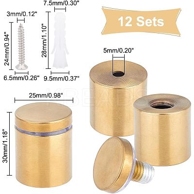 304 Stainless Steel Glass Standoff Pins FIND-WH0112-97G-1