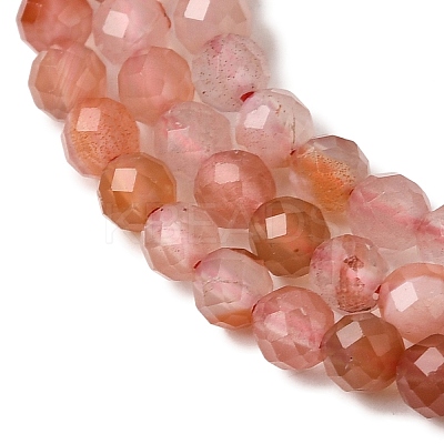 Natural Red Agate Beads Strands G-L653-B01-3mm-1
