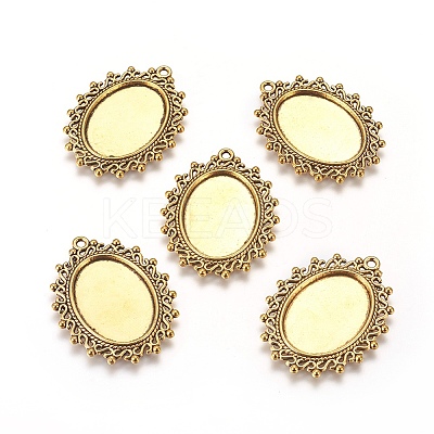 Zinc Alloy Pendant Settings for Cabochon & Rhinestone LS-PALLOY-A15289-AG-LF-1