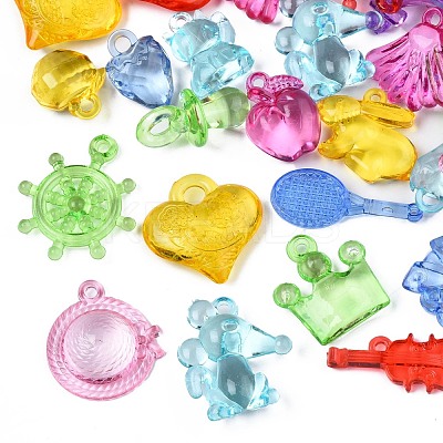 Transparent Acrylic Pendants TACR-N014-001-1